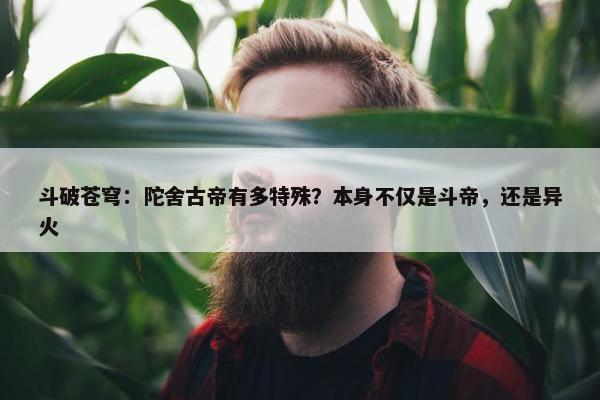 斗破苍穹：陀舍古帝有多特殊？本身不仅是斗帝，还是异火