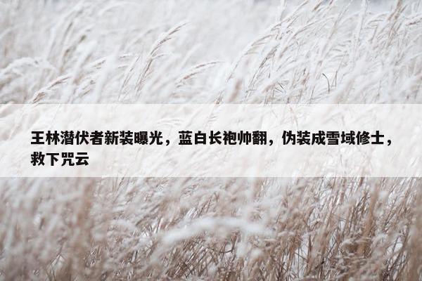 王林潜伏者新装曝光，蓝白长袍帅翻，伪装成雪域修士，救下咒云