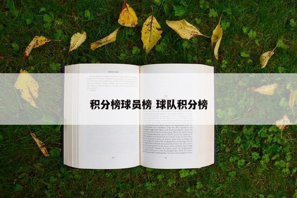 积分榜球员榜 球队积分榜