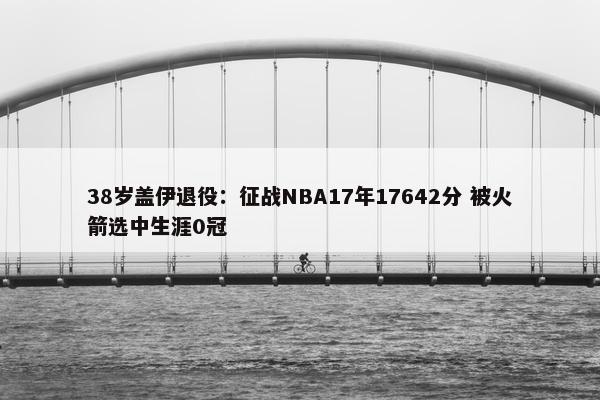 38岁盖伊退役：征战NBA17年17642分 被火箭选中生涯0冠