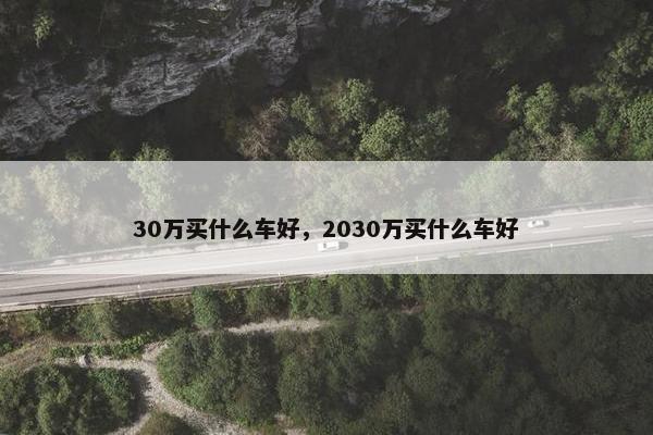 30万买什么车好，2030万买什么车好