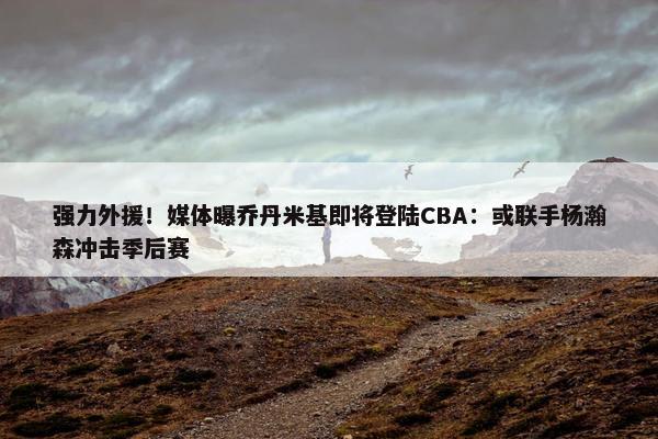 强力外援！媒体曝乔丹米基即将登陆CBA：或联手杨瀚森冲击季后赛