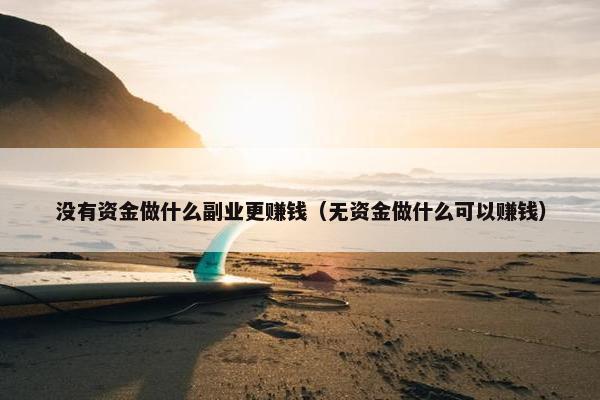 没有资金做什么副业更赚钱（无资金做什么可以赚钱）