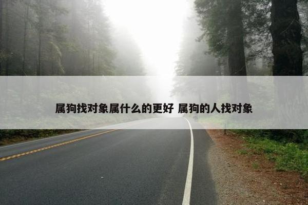 属狗找对象属什么的更好 属狗的人找对象