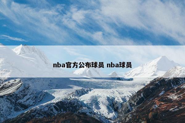 nba官方公布球员 nba球员