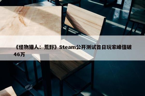 《怪物猎人：荒野》Steam公开测试首日玩家峰值破46万