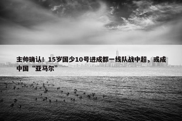 主帅确认！15岁国少10号进成都一线队战中超，或成中国“亚马尔”