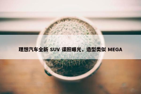 理想汽车全新 SUV 谍照曝光，造型类似 MEGA