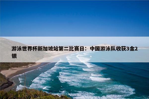 游泳世界杯新加坡站第二比赛日：中国游泳队收获3金2银