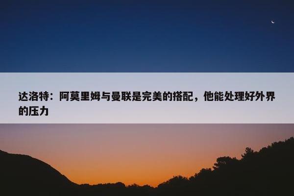 达洛特：阿莫里姆与曼联是完美的搭配，他能处理好外界的压力