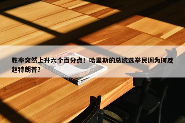 胜率突然上升六个百分点！哈里斯的总统选举民调为何反超特朗普？