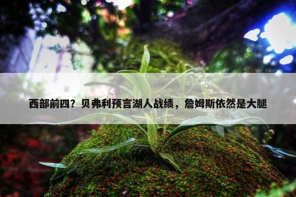 西部前四？贝弗利预言湖人战绩，詹姆斯依然是大腿