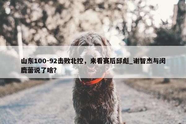 山东100-92击败北控，来看赛后邱彪_谢智杰与闵鹿蕾说了啥？